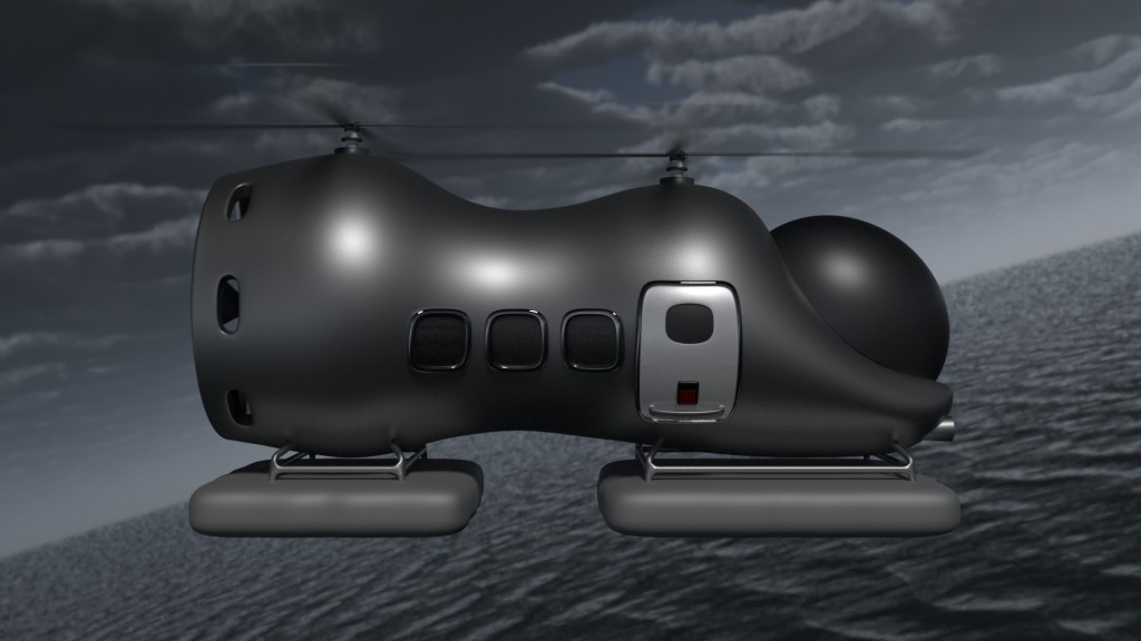 Futuristic Helicopter preview image 2